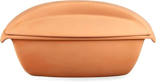 RÖMERTOPF Schmortopf SWING für 6 Personen - Terrakotta - Schmortopf für bis zu 6 Personen mit modernem Design und schonender Garung für optimale Geschmacksergebnisse. Leicht zu reinigen, ideal für jede Küche.