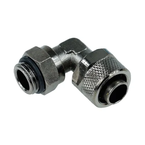 Aquatuning 13/10mm (10x1,5mm) Anschraubtülle 90° drehbar G1/4 - schwarz nickel