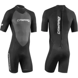 CAMARO Neopren Shorty Herren Flex Skin - Ultra Stretch Surfanzug bis 6XL - Neoprenanzüge - Hochqualitativer Shorty aus 3mm Ultra-Flex-Neopren, windabweisend und ideal für alle Wassersportarten. Perfekte Passform schützt vor Auskühlung.