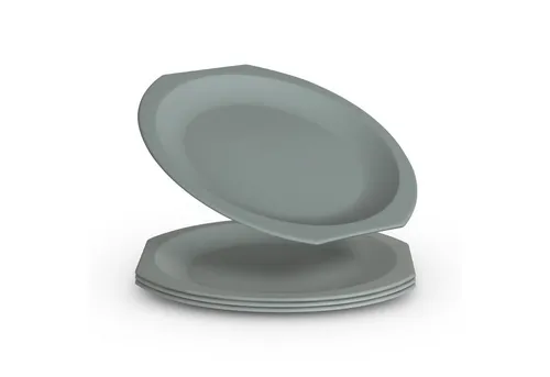 ProHome Kunststoffteller Mehrweg Ø23cm, (4 St), Stapelbar, BPA-frei, Spülmaschinengeeignet, Oberfläche matt, Geruchlos