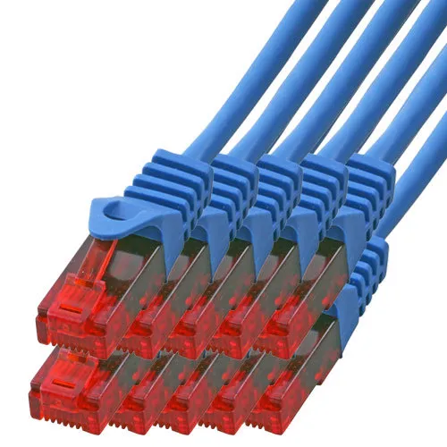 3m CAT.5 Gigabit Patchkabel Netzwerkkabel blau LAN Netzwerk Kabel CAT5 10 x