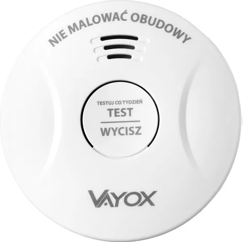 Vayox Rauchmelder VA0412 mit 10 Jahre Batterie Festverbaut | DIN EN 14604 Fotoelektrischer Rauchwarnmelder 85dB | Brandmelder für Schlafzimmer Haus