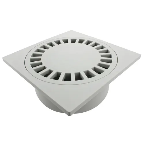 Hofablauf Bodenablauf Gartenablauf Kunststoff Badablauf Siphon 200x200 mm DN75