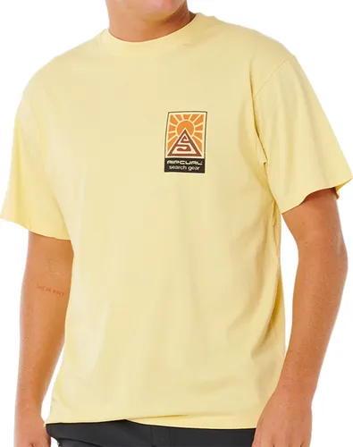 RIP CURL SEARCH DAWN T-Shirt 2026 sunlight - L - Lockeres T-Shirt aus 100% Baumwolle mit stylischen Prints. Das Surf-Basic überzeugt durch seinen bequemen Schnitt und ist perfekt für entspannte Tage am Strand.