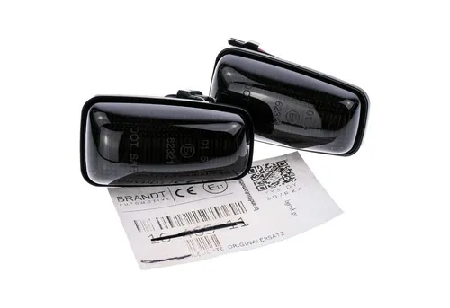 BRANDT AUTOMOTIVE KFZ-Ersatzleuchte Auto Seitenblinker Set LED Kotflügel Blinker + Kabel Schwarz, für Fiat Scudo I 220 Van (96-06), Ulysse I 220 (94-02), Peugeot 10...
