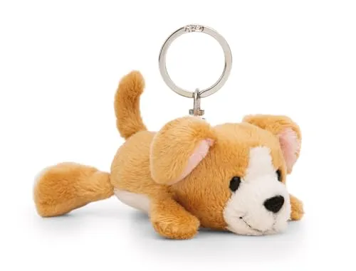 NICI Schlüsselanhänger Hund 10cm - braun - Treuer-Begleiter für Rucksack oder Tasche, Schlüsselhalter für klein und Groß | 62130