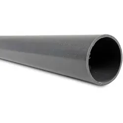 d 50 PVC Rohr ohne Muffe grau 1,0 m in grau von POOL Total