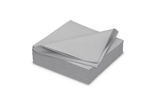 AVA Papierserviette, Servietten stoffähnlich 40x40cm 25 Stück Silber / Grau