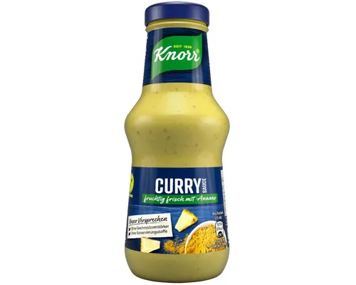 Knorr Saucen, Knorr Curry Sauce fruchtig frisch perfekt zu Geflügel und Reis 250ml