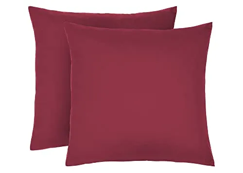 biberna 0077144 Kopfkissenbezug Feinjersey, gekämmte Baumwolle, superweich 2x 40x40 cm, rost