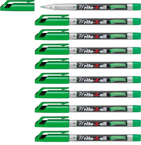 STABILO - Permanent-Marker - Write-4-all - superfein - 10er Pack - grün