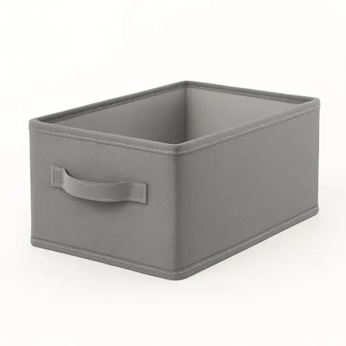 PRENDİ HOME Faltbare Kleideraufbewahrungsbox – Stoffbox mit Reißverschluss, Griffen und Deckel – Organizer für den Schrank – 42x35x23 cm