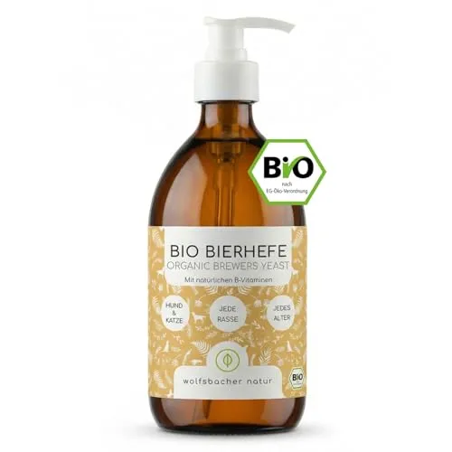 Bio-Bierhefe für Hunde und Katzen | 500 ml flüssige Bierhefe - Einfache Futterergänzung mit wertvollen Nährstoffen, fördert die Haut- und Fellpflege. 100% pflanzlich, ohne künstliche Zusatzstoffe und Tierversuche. Hergestellt in Deutschland.