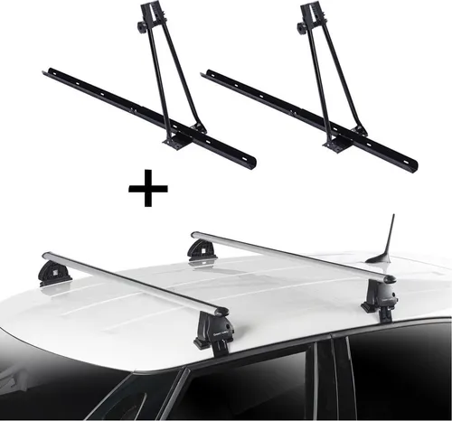 2x Fahrradträger ORION + Dachträger VDP EVO ALU für Hyundai i20 (PB) 2008-2014 - Praktisches Set aus 2 Fahrradträgern und einem Dachträger für Hyundai i20 (PB) 5Türer. Einfach zu montieren, für alle Fahrradtypen geeignet und maximiert den Platz im Fahrzeug für mehr Komfort.