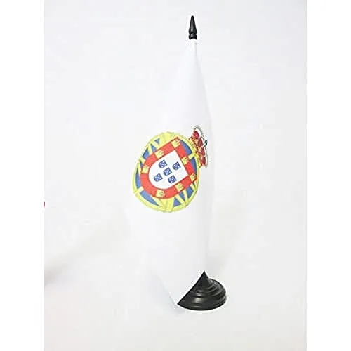 AZ FLAG - Tischflagge Portugiesische Kolonialgeschichte 1415-2002 - 21x14 cm - Portugal Alt Tischfahne 14 x 21 Cm - Flaggen