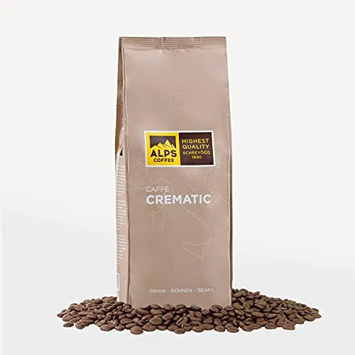 Schreyögg Kaffee Crematic Bohnen, 1 kg - Hochwertige Kaffeebohnenmischung - Kaffee in Bohnen, 70% Arabica und 30% Robusta für ein vollmundiges Aroma und perfekten Genuss.