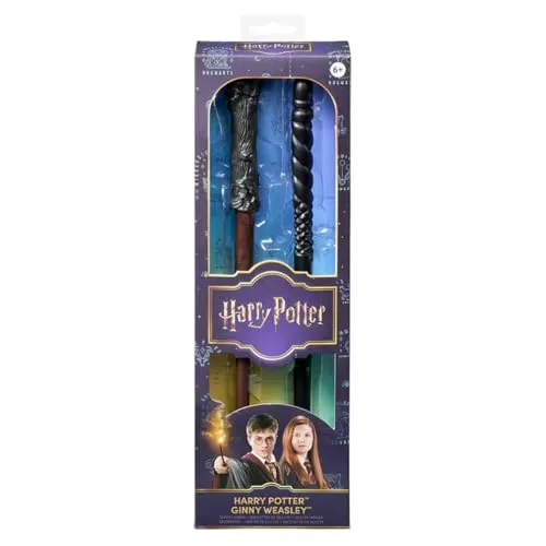 Harry Potter - Harry Potter and Ginny Weasley PVC Magic Wands - Sammlerstücke für Fans, detailgetreue Nachbildungen der Zauberstäbe von Harry Potter und Ginny Weasley, ideal für Cosplay oder als Dekoration.