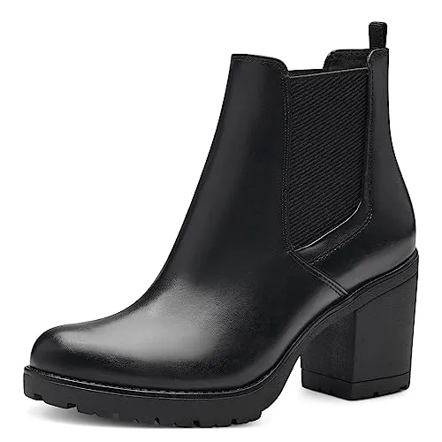 MARCO TOZZI Damen Chelsea Boots Vegan, Schwarz, 39 EU - Wanderschuhe mit innovativer Futtertechnologie für hohen Tragekomfort. 100% vegan und ideal für Alltag sowie schickere Anlässe – vielseitig und stilvoll kombinierbar.