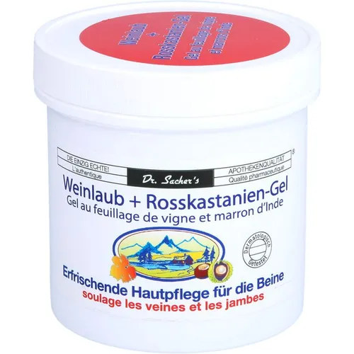 WEINLAUB+ Rosskastanien-Gel 250 ml - Venenstärkendes Gel mit natürlichen Extrakten, ideal zur Linderung von Schwellungen und schwerem Gefühl in den Beinen.