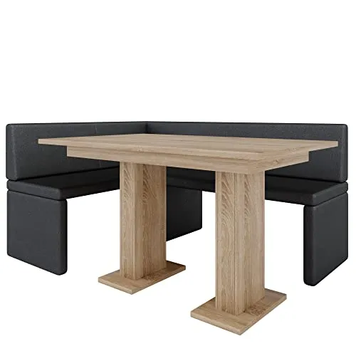 Eckbank AKIKO mit Tisch 168x128 rechts – Moderne Essgruppe für Küche und Esszimmer