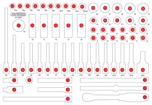 KS Tools 811.0064-97 Schaumstoffeinlage - Leere Schaumstoffeinlage für Werkstattwagen, ideal zur individuellen Anpassung und optimalen Ordnung von Werkzeugen. Maße: 561 x 388 mm, Gewicht: 185 g.