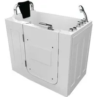 Sitzwanne Whirlpool Badewanne mit Tür S08WP-TH-A-L 68x110cm - Sanitäranlagen & Zubehör - Komfortable Badewanne mit seitlicher Tür für sicheren Einstieg, ideal für Senioren und Menschen mit eingeschränkter Mobilität. Genießen Sie ein entspannendes Bad in Ihrer gewohnten Umgebung.