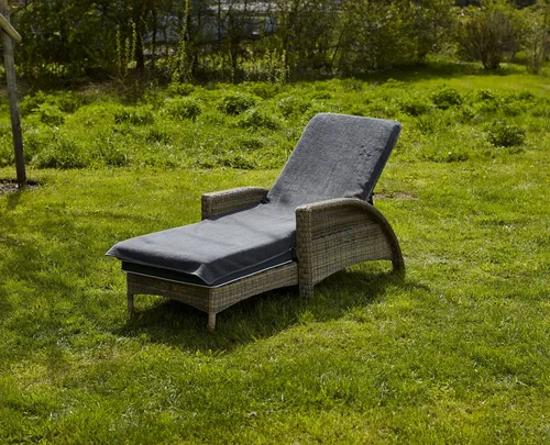 Sansibar Sylt Saunatuch Schonbezug Liegenauflage 75x200 cm in grau von Sansibar Sylt