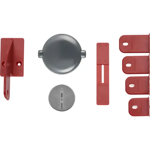 reer 71081 Schrankschloss für Doppeltüren, grau