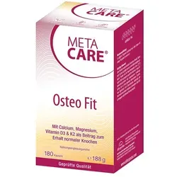 META-CARE Osteo Fit 180 St - Rezeptfreie Kapseln für starke Knochen, unterstützt die Gesundheit von Gelenken und Muskeln