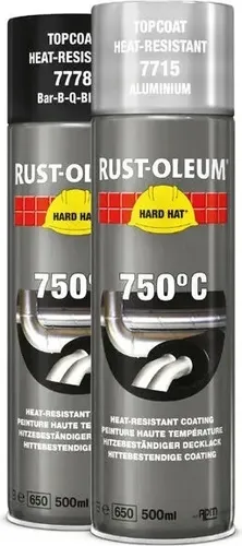 Rust Oleum Hitzebeständige Deckbeschichtung 500ml silber - 7715
