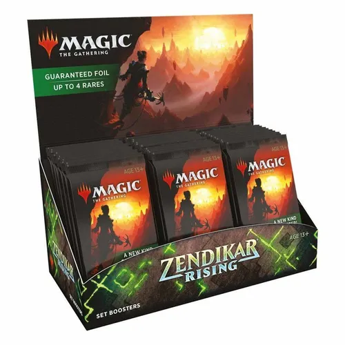 Magic SET Booster-Display - Zendikar Rising (englisch) - TCG OVP Displays, entdecke die spannende Welt von Zendikar Rising mit 30 Boostern für unzählige Spielmöglichkeiten und strategische Vielfalt.