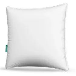 KNERST Federkopfkissen 80x80 cm - Allergikerfreundliches Kissen für Bauch-, Rücken- und Seitenschläfer, hergestellt in Deutschland. Mit atmungsaktivem Baumwollbezug und idealer Stützkraft dank hochwertiger Federn.