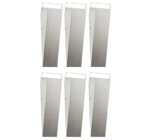 Außenwandlampe Wandleuchte Fackel Set, Edelstahl IP44 - Elegante Wandleuchte für den Außenbereich, ideal für Terrasse und Eingangsbereich. Mit schützender IP44-Zertifizierung und energiesparendem LED-Leuchtmittel - perfekt für Umwelt und Geldbeutel. Set mit 6 Lampen.