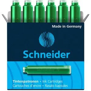 Schneider Füllerpatronen 6604, grün, 6 Stück