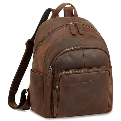 STILORD 'Bea' Eleganter Leder-Rucksack für Damen - Vintage Daypack aus Echtleder - Der stilvolle Rucksack 'Bea' aus hochwertigem Echtleder bietet ausreichend Platz für Ihre Essentials. Mit durchdachtem Fächersystem und edlen Details ist er der perfekte Begleiter für den Alltag.