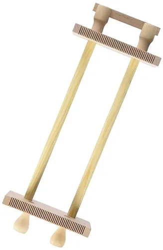Pracht Creatives Hobby 3331-03 Perlwebrahmen aus Holz, zum Perlenfädeln, zerlegt, mit Anleitung, zum Weben von Freundschaftsbändern und Armbändern, bunt