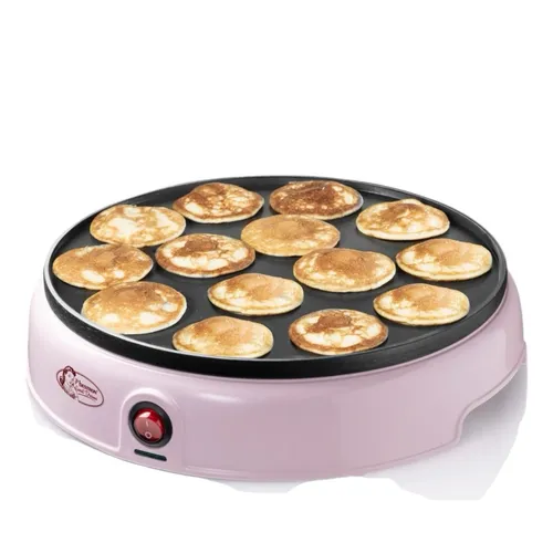 Bestron Poffertjes Maker - Retro Mini Waffel Automat - Waffeleisen für holländische Poffertjes, ideal für Frühstück und Kindergeburtstage. Mit Antihaftbeschichtung und Schnellheizelement für perfekte Ergebnisse.
