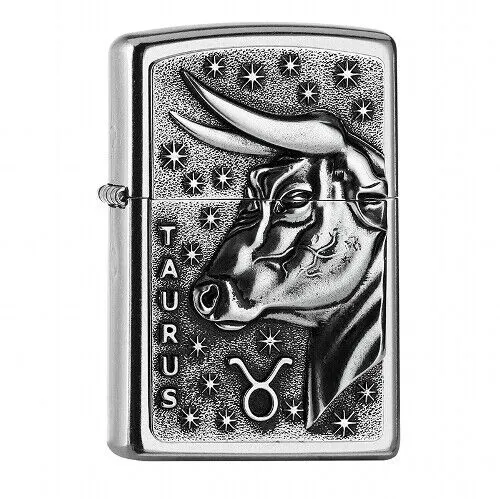 ZIPPO Street chrom Taurus Emblem in silber von Zippo GmbH