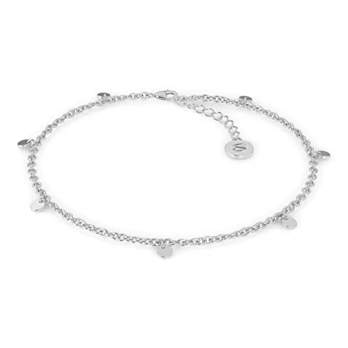 SERASAR Fußkettchen Damen Schmuck aus 925 Sterling Silber in silber von SERASAR