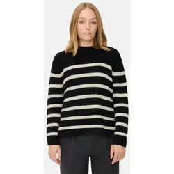Produktbild camel active Strickpullover mit Streifen und Markenlogo in Kaviar XXS