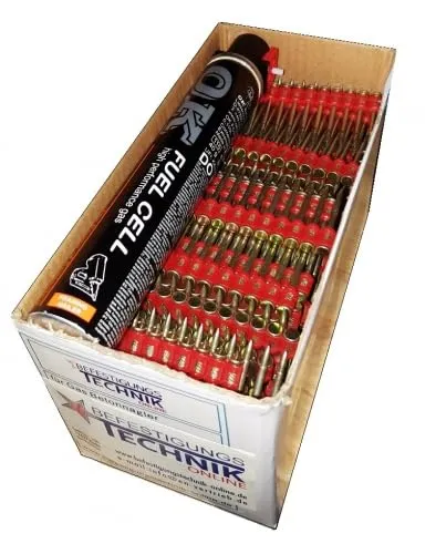 Betonnägel 3,0x38mm XH für Betonnagler - Hochwertige Betonnägel für zuverlässige Befestigungen auf Mauerwerk, Beton und Stahl. Inklusive 1 Gaspatrone, ideal für umfangreiche Bau- und Renovierungsprojekte.