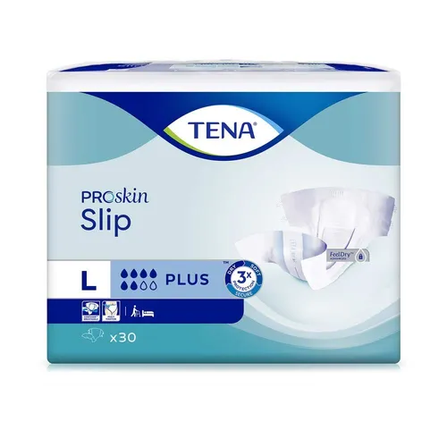 TENA Slip Plus XL - Beutel mit 30 Stück - Inkontinenzeinlagen für Erwachsene, mit hohem Tragekomfort und Nässeindikator für einfache Handhabung. Ideal bei mittlerer Inkontinenz und bietet maximale Auslaufsicherheit.