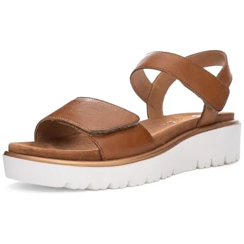 ara Damen Bilbao Sandale, Cognac, 43 EU - Wanderschuhe aus hochwertigem Leder mit Klettverschluss für optimalen Halt und Komfort auf allen Wegen.