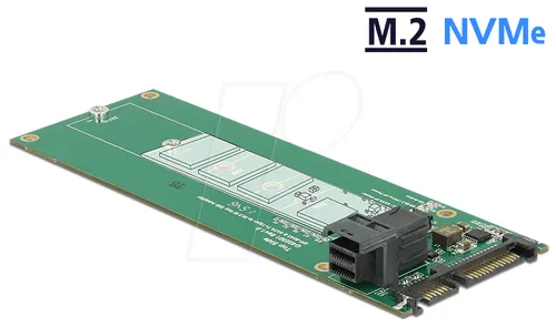 DELOCK 62703 - SATA + SFF-8643 zu M.2 NGFF Konverter - Konverter für M.2 NGFF SSDs in 2280, 2260, 2242 und 2230 Formaten, unterstützt SATA und PCIe, ideal zur Erweiterung von Speicherkapazitäten in PCs.