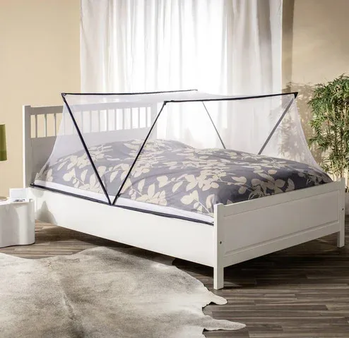 Windhager IS Falt-Moskitonetz 180 x 200 cm - Betthimmel & Moskitonetze – effektiver Insektenschutz mit elegantem Design in Weiß/Anthrazit, ideal für ruhige Nächte ohne störende Mücken.
