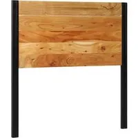 vidaXL Kopfteil 100 cm aus Massivholz Akazie und Eisen - Stilvolles Kopfteil für Jugendbetten, aus robustem Akazienholz und stabilem Eisenrahmen, bietet hervorragende Unterstützung beim Lesen oder Fernsehen.