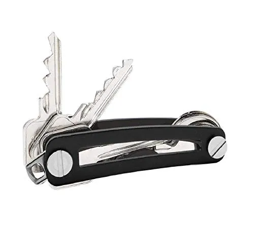 Xrten Schlüsselanhänger, Herren, Schlüsselanhänger, Original, Auto, Schlüssel, tragbar, kreativ, kompakt, intelligent, Organizer, Clip, Schwarz