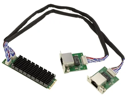 KALEA-INFORMATIQUE Netzwerk-Controller-Karte M2 PCIe M Key 2,5 Dual Gigabit RJ45 LAN ETHERNET 10 100 1000 1G 2,5G mit Intel I226-Chipsatz