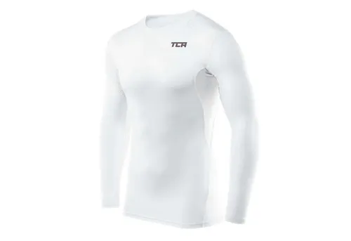 TCA Funktionsshirt TCA Herren HyperFusion Kompressionsshirt Langarm Sportshirt - Weiss