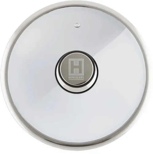 HENSSLERS Deckel mit stoßfestem Edelstahlrand - Topfdeckel mit langlebigem Edelstahlrand, ideal für schnelle und einfache Gerichte, inspiriert von Steffen Hensslers erfolgreichem Kochformat.
